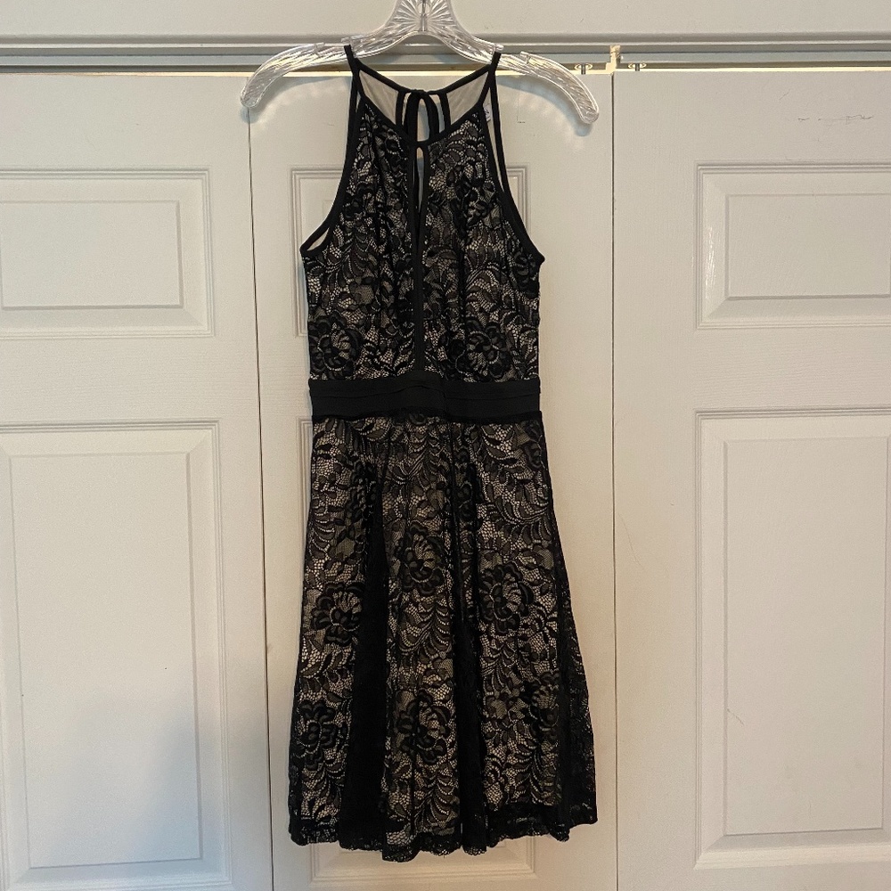 Kate Kasin Halter Black & White Dress Size Small NWT